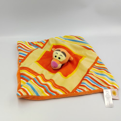 Doudou plat Tigrou orange jaune bleu rayé DISNEY NICOTOY