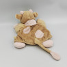 Doudou marionnette vache Lola beige rose NOUKIE'S