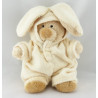 Doudou ours déguisé en lapin ecru NICOTOY