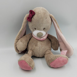 Doudou musical lapin beige rose Nina NATTOU