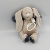 Doudou musical lapin bleu beige blanc Bao et Wapi NOUKIE'S