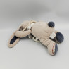 Doudou musical lapin bleu beige blanc Bao et Wapi NOUKIE'S