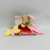 Doudou et compagnie marionnette lapin beige rouge jaune rose vert Magic