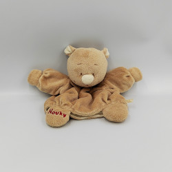 Doudou marionnette ours beige Tonton Nouky NOUKIE'S