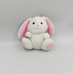 Doudou lapin blanc rose GIPSY