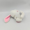 Doudou lapin blanc rose GIPSY