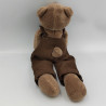 Doudou ours marron salopette HISTOIRE D'OURS