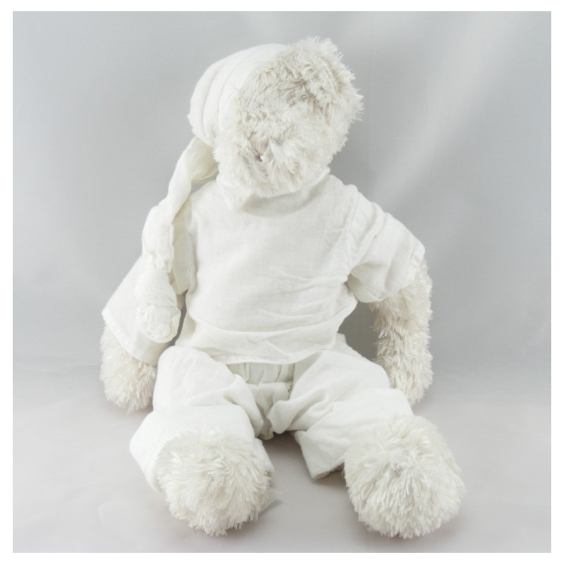 Doudou plat chien lapin gris Oscar J-LINE NEUF