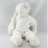 Doudou plat chien lapin gris Oscar J-LINE NEUF