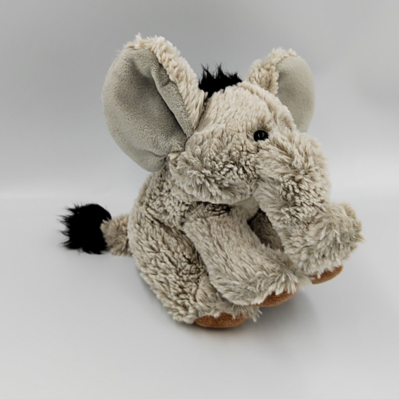 Peluche éléphant gris beige FAMOSA