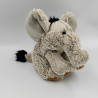 Peluche éléphant gris beige FAMOSA