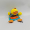 Doudou plat canard jaune bleu orange pois CHICCO