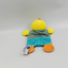 Doudou plat canard jaune bleu orange pois CHICCO