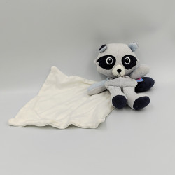Doudou panda raton bleu mouchoir cajour SUCRE D'ORGE