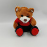 Peluche ours marron rouge noir BELGIAN RED DEVILS