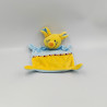 Doudou plat souris bleu jaune NICOTOY