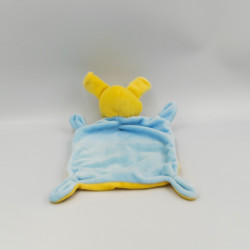 Doudou plat souris bleu jaune NICOTOY