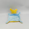 Doudou plat souris bleu jaune NICOTOY