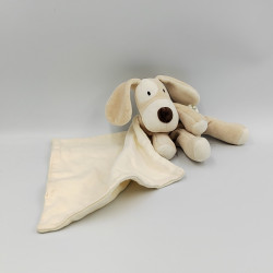 Doudou chien beige écru mouchoir BERLINGOT