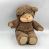 Ancienne Peluche Nombrilou ours marron beige AJENA