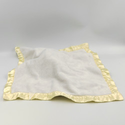 Doudou plat couverture satin blanc jaune lapin Panpan Pan-Pan Thumper Disney