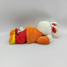 Doudou musical lapin rouge orange NICOTOY