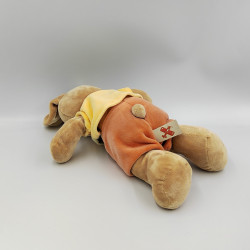 Doudou lapin beige orange vert jaune NICOTOY