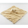 Doudou plat lapin beige marron rayé NATALYS