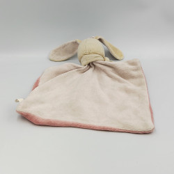 Doudou plat lapin rose coccinelle TEX