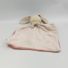 Doudou plat lapin rose coccinelle TEX
