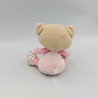 Doudou sonore ours rose blanc pois GIPSY