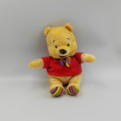 Doudou peluche winnie l'ourson pull rouge rayé DISNEY NICOTOY