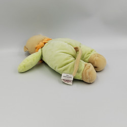 Doudou chat Patou vert foulard orange BENGY