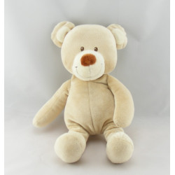 Doudou semi plat ours beige ecru POMMETTE