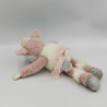 Doudou biche faon rose blanc Les petits twist Eléa HISTOIRE D'OURS