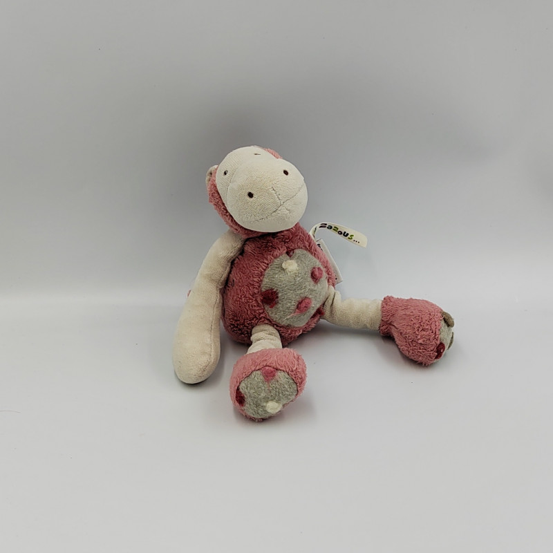 Doudou hippopotame Les Zazous rose MOULIN ROTY