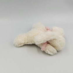 Doudou et compagnie lapin blanc rose Bonbon 16 cm