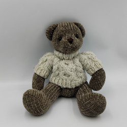 Peluche ours gris marron...