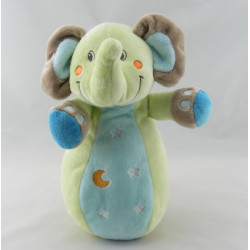 Doudou éléphant vert étoiles NICOTOY