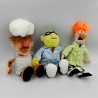 Lot de 3 peluches The Muppets Show Beaker Bunsen Le chef Suédois DISNEY STORE