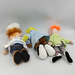 Lot de 3 peluches The Muppets Show Beaker Bunsen Le chef Suédois DISNEY STORE