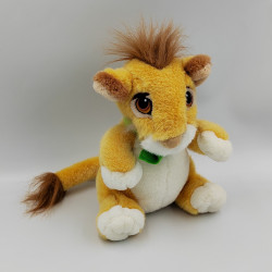 Peluche le roi lion Simba collier vert feuille DISNEY AUTHENTIC MATTEL 25 cm