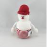 Doudou bonhomme de neige rouge blanc PETIT BATEAU
