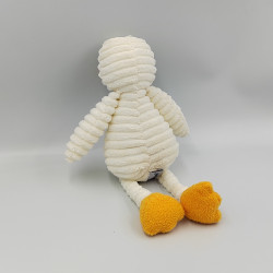 Doudou oiseau canard blanc orange NEWSWAY