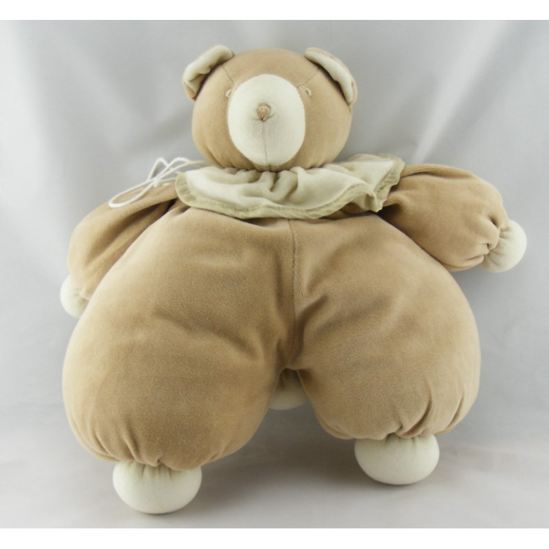 Doudou hochet ours beige écru MOULIN ROTY