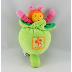 Doudou plat étoile verte louna l'abeille MOULIN ROTY