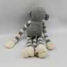 Doudou singe gris laine SMALI