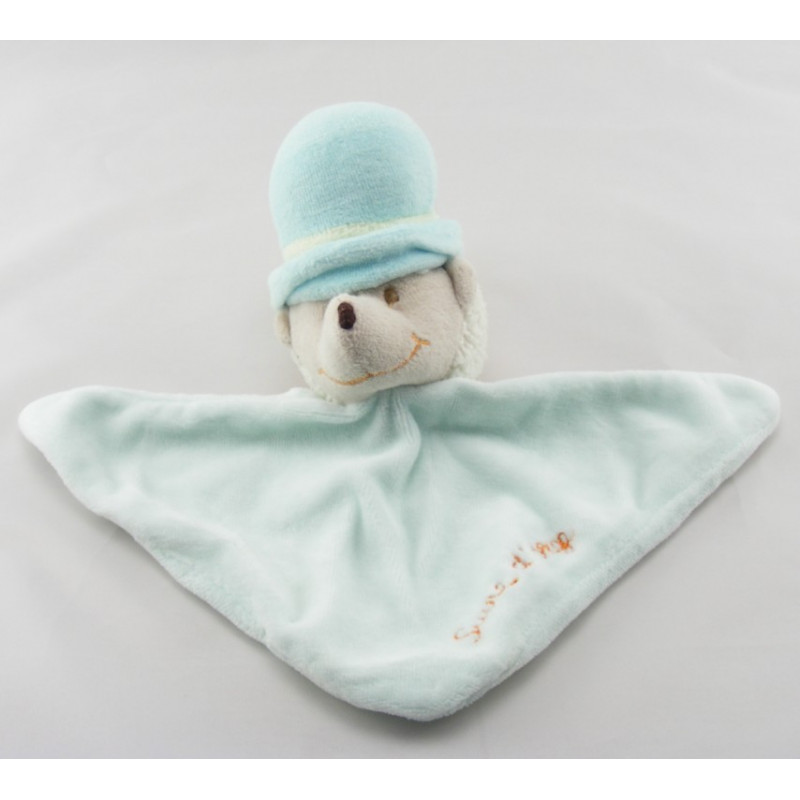 Doudou plat rayé rose mouton hérisson SUCRE D'ORGE