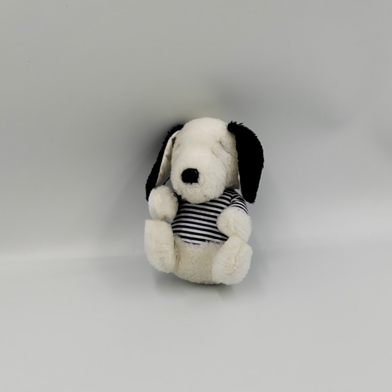Ancienne Peluche chien Snoopy pull rayé