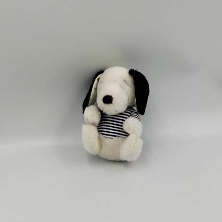 Ancienne Peluche chien Snoopy pull rayé
